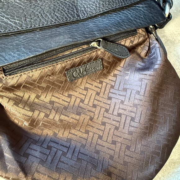 VTG Cole Haan Black Pebble Leather Elegant Crossbody Bag - Picture 7 of 14